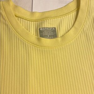 Athleta Sunny Yellow Ribbed Tee